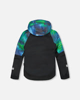 Deux Par Deux Play snow pants green with adjustable suspenders, snow gaiters keep slush out