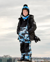 Two Piece Snowsuit Black Printed Blue Bears | Deux par Deux | Jenni Kidz