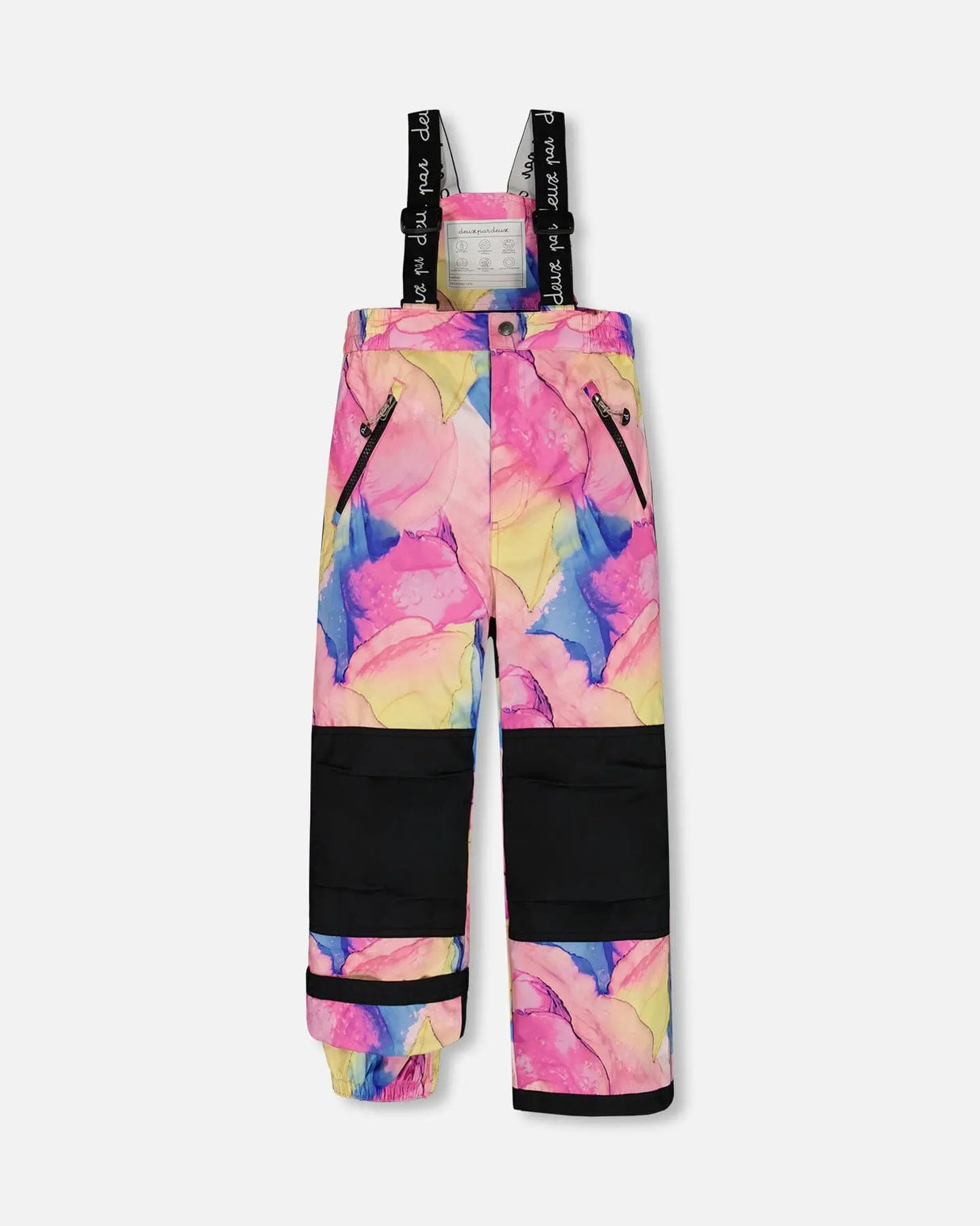 Two Piece Snowsuit Black With Printed Multicolor | Deux par Deux | Jenni Kidz