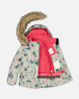 Two Piece Snowsuit Candy Pink Printed Deer | Deux par Deux | Jenni Kidz