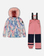 Two Piece Snowsuit Printed Pastel Watercolor And Dusty Pink | Deux par Deux | Jenni Kidz