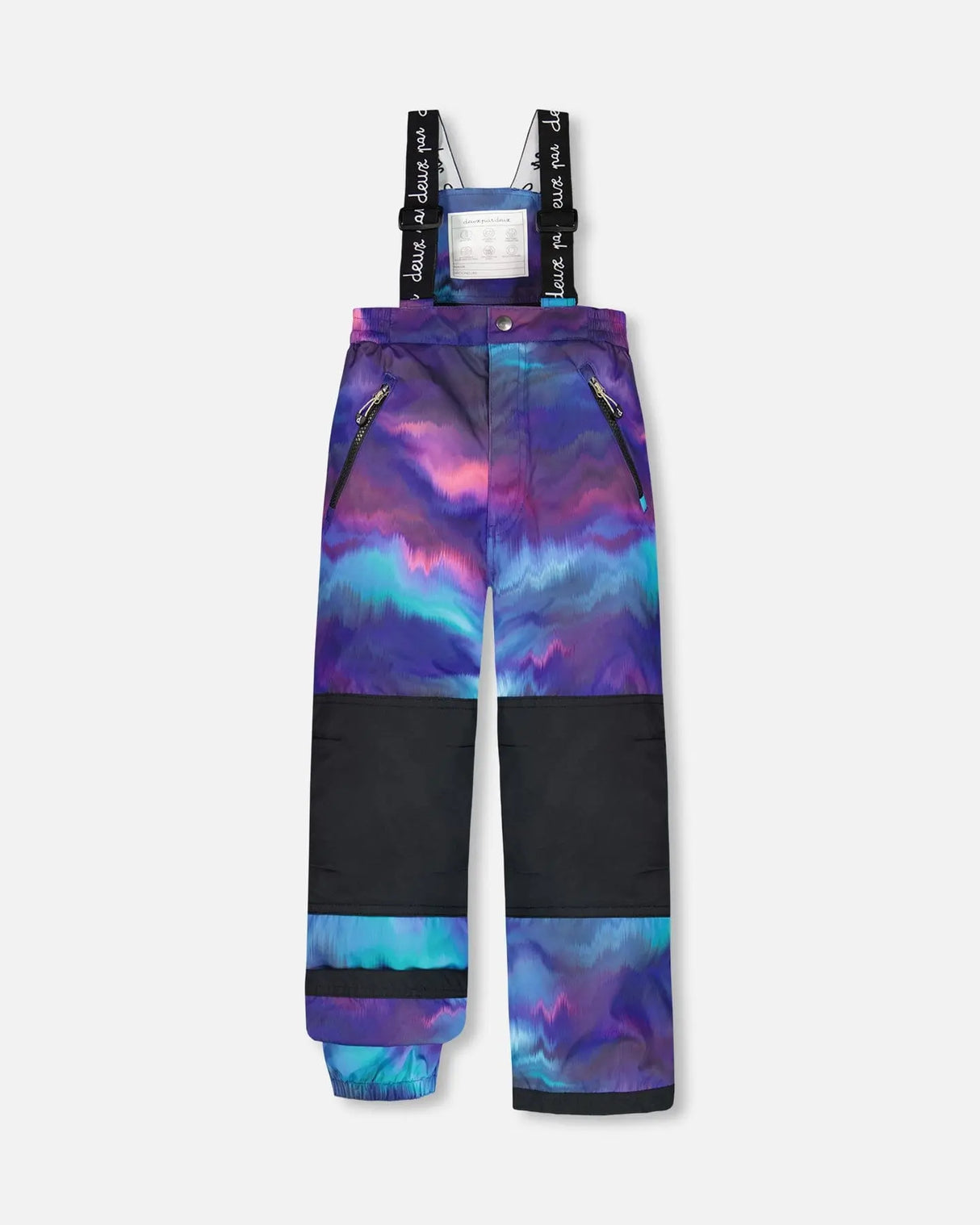 Two Piece Snowsuit Printed Purple Aurora Borealis | Deux par Deux | Jenni Kidz