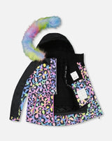 Two Piece Snowsuit Printed Rainbow Leopard | Deux par Deux | Jenni Kidz