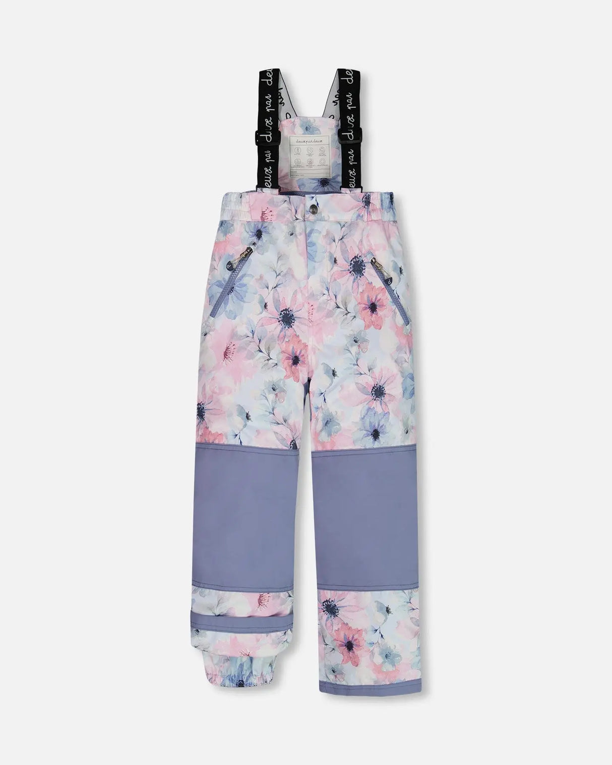 Two Piece Snowsuit Printed Watercolor Blue Flowers | Deux par Deux | Jenni Kidz