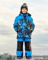 Two Piece Snowsuit Royal Blue Printed Storm | Deux par Deux | Jenni Kidz