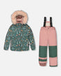 Two Piece Snowsuit Silver Pink Printed Woodland Animals | Deux par Deux | Jenni Kidz