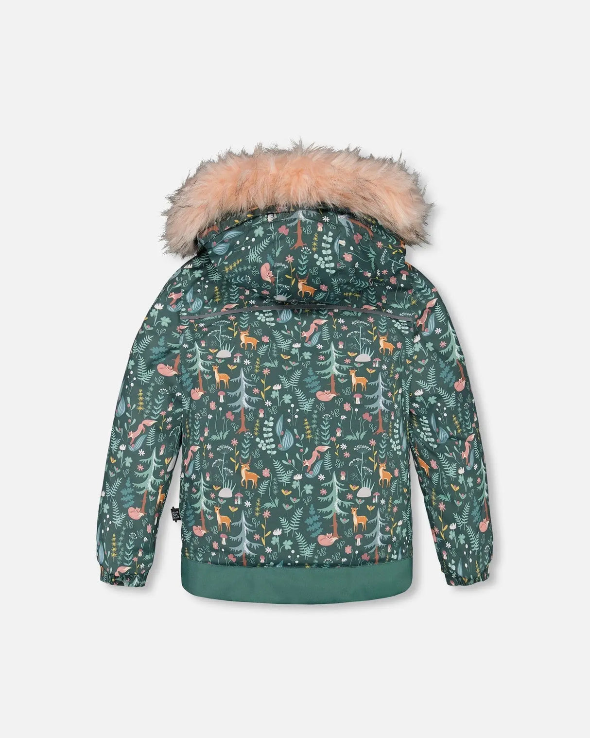 Two Piece Snowsuit Silver Pink Printed Woodland Animals | Deux par Deux | Jenni Kidz