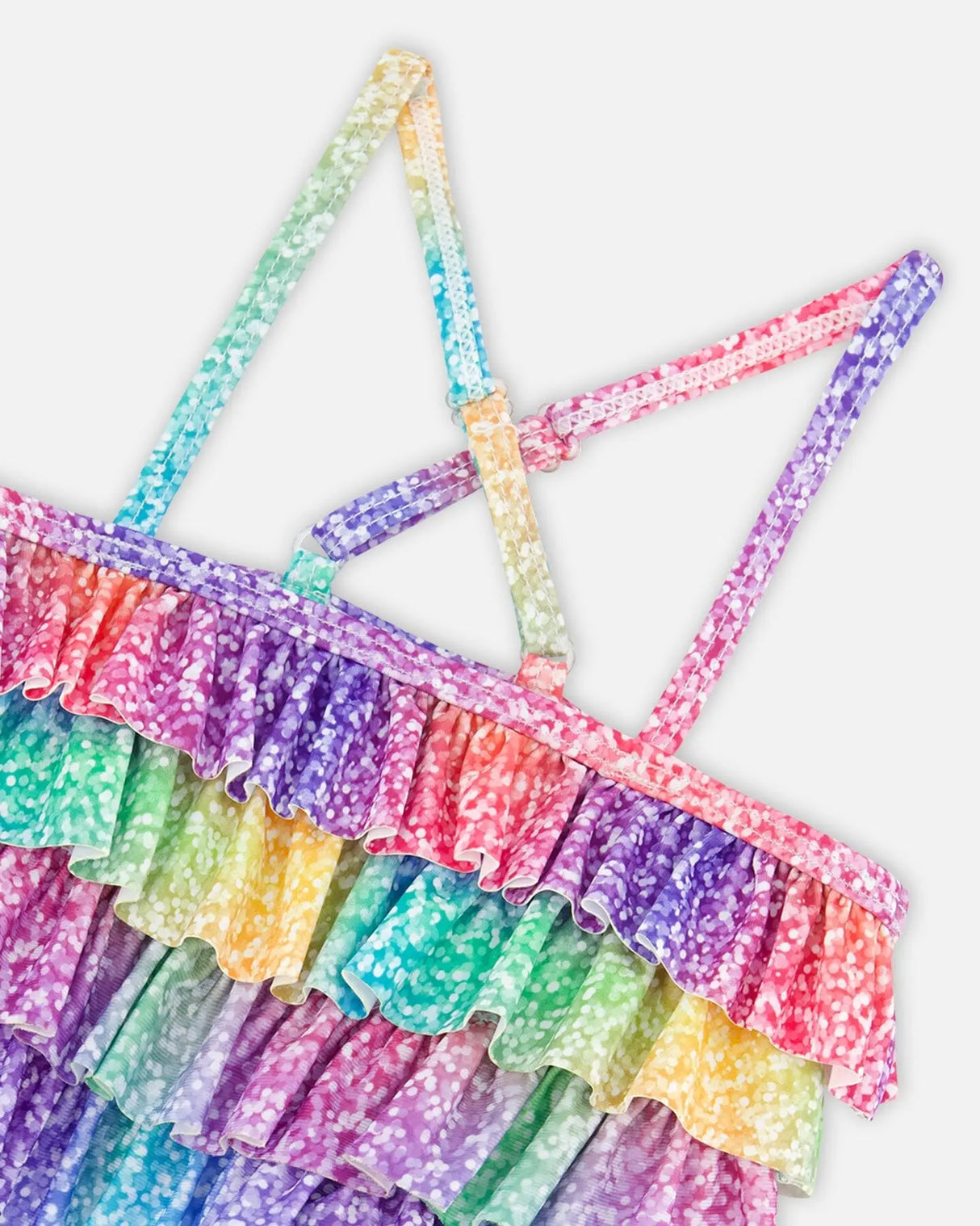 Two Piece Swimsuit Gradient Rainbow Print | Deux par Deux | Jenni Kidz