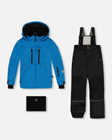 Two Piece TEKNIK Snowsuit Royal Blue And Black | Deux par Deux | Jenni Kidz