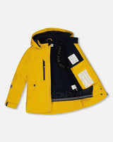 Two Piece TEKNIK Snowsuit Yellow And Navy | Deux par Deux | Jenni Kidz