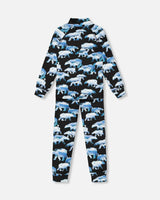 Two Piece Thermal Underwear Set Black Printed Polar Bears | Deux par Deux | Jenni Kidz