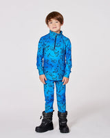 Two-Piece Thermal Underwear Set Blue Gradient Dinosaur Print | Deux par Deux | Jenni Kidz