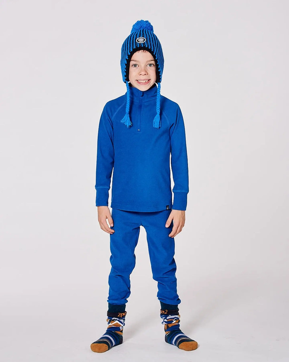 Two-Piece Thermal Underwear Set Blue | Deux par Deux | Jenni Kidz