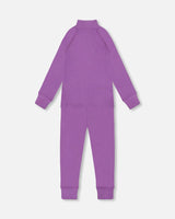 Two-Piece Thermal Underwear Set Lavender | Deux par Deux | Jenni Kidz