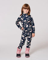 Two-Piece Thermal Underwear Set Navy Flower Print | Deux par Deux | Jenni Kidz