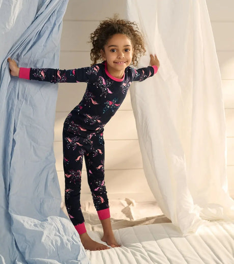 Unicorn Constellations Organic Cotton Raglan Kids Pajama Set | Hatley | Hatley | Jenni Kidz