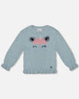 Unicorn Sweater Hairy Knit Turquoise | Deux par Deux | Jenni Kidz