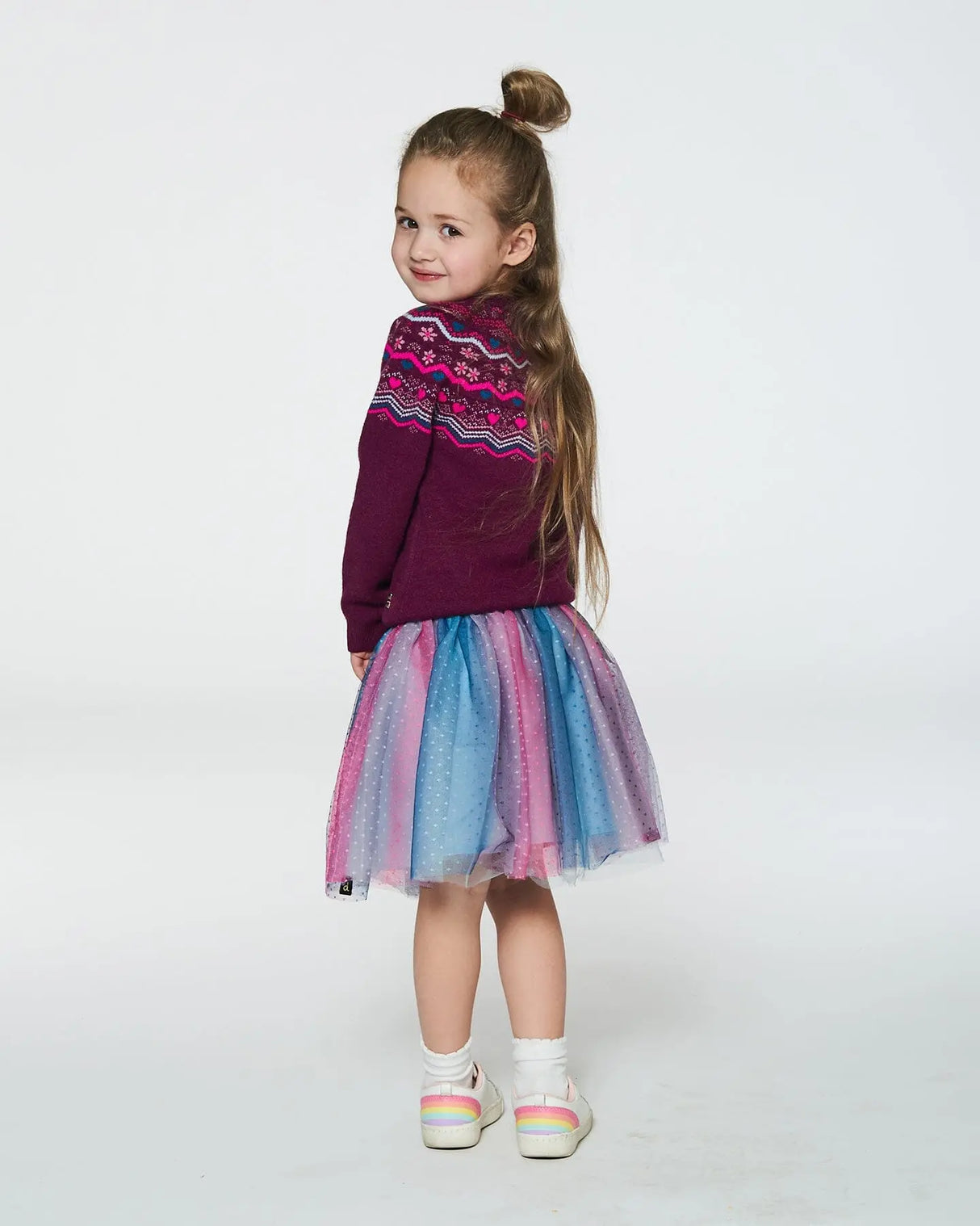 Vertical Striped Tulle Skirt | Deux par Deux | Jenni Kidz