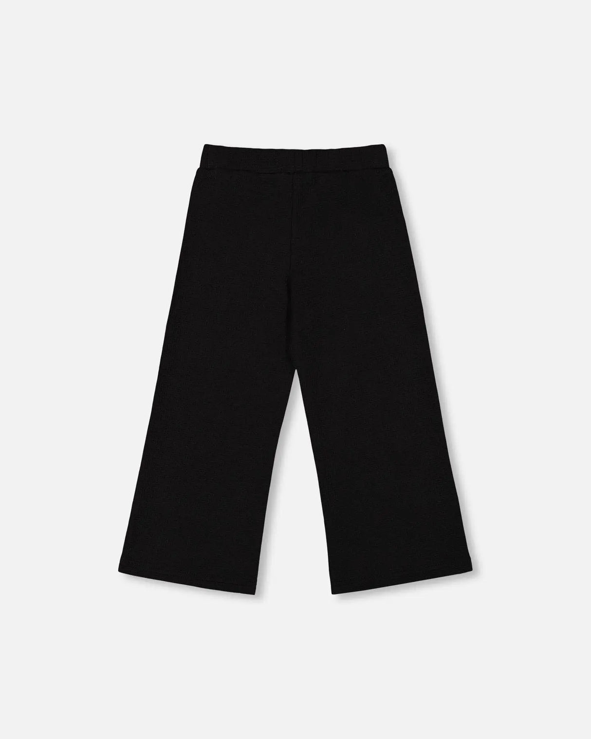 Waffle Flare Leg Pants Black | Deux par Deux | Jenni Kidz
