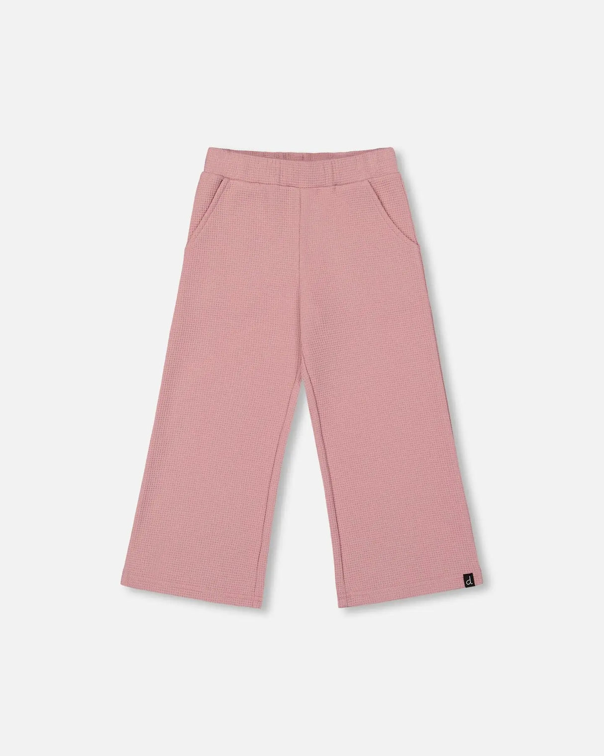 Waffle Flare Leg Pants Dusty Pink | Deux par Deux | Jenni Kidz