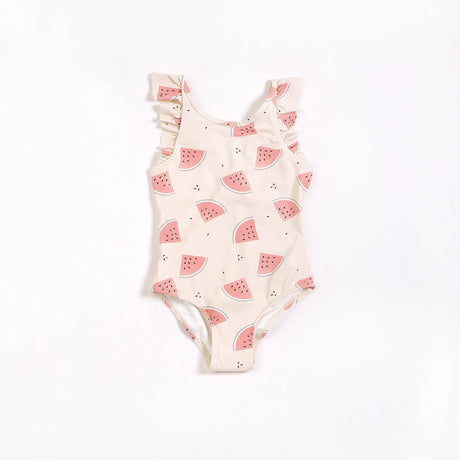 Watermelons on Crème One-Piece Swimsuit | Petit Lem | Petit Lem | Jenni Kidz