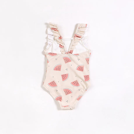 Watermelons on Crème One-Piece Swimsuit | Petit Lem | Petit Lem | Jenni Kidz