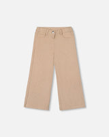 Wide Leg Corduroy Pants Beige | Deux par Deux | Jenni Kidz