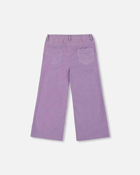 Wide Leg Corduroy Pants Lavender | Deux par Deux | Jenni Kidz