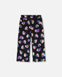 Wide Leg Fleece Pants Black And Multicolor | Deux par Deux | Jenni Kidz