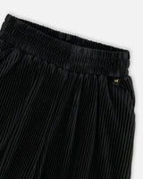 Wide Leg Pleated Pants Black | Deux par Deux | Jenni Kidz