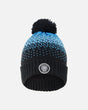 Winter Knit Pompom Hat With Lining Black And Blue | Deux par Deux | Jenni Kidz
