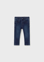 Mayoral baby girl jeans in Dark Denim, sizes 6M-4Y – product view 1