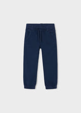 Navy pull-on jogger pants with drawstring waist and elastic cuffs, Mayoral boys