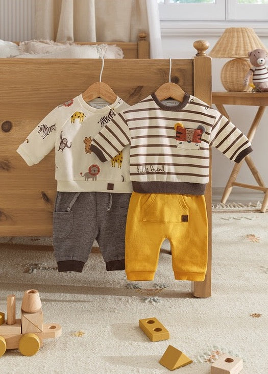 Beige Animal Graphic Dual Outfit Set Baby Boys | Mayoral - Jenni Kidz