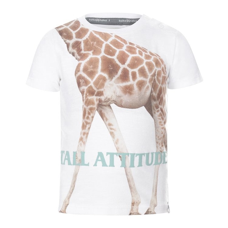 Boys' T-Shirt white giraffe | Koko-Noko - Jenni Kidz