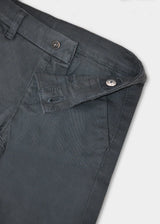 Close-up waist on Mayoral baby chinos, press-stud closure and inner button adjusters