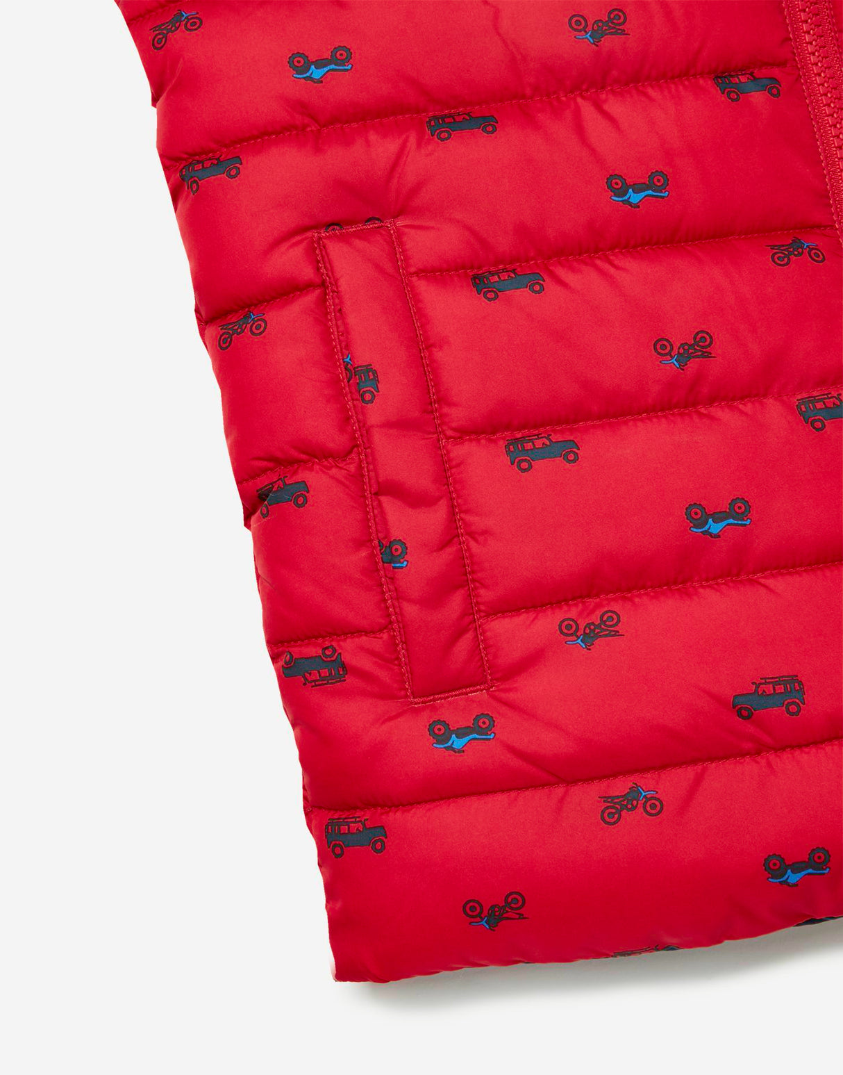 Boys Flip It Reversible Printed Gilet | Joules - Jenni Kidz