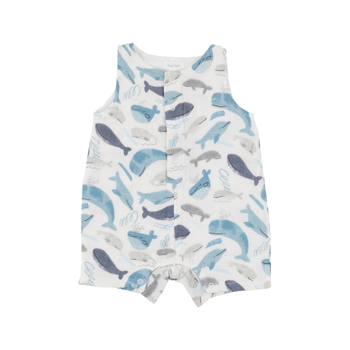 Shortie Romper - Blue Whales | Angel Dear - Jenni Kidz