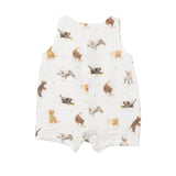 Shortie Romper - Watercolor Puppies | Angel Dear - Jenni Kidz