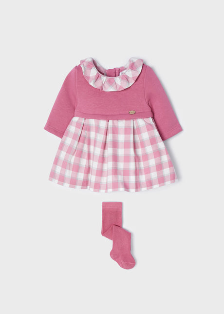 Baby Dress with Tights - Pink Girl | Mayoral - Jenni Kidz