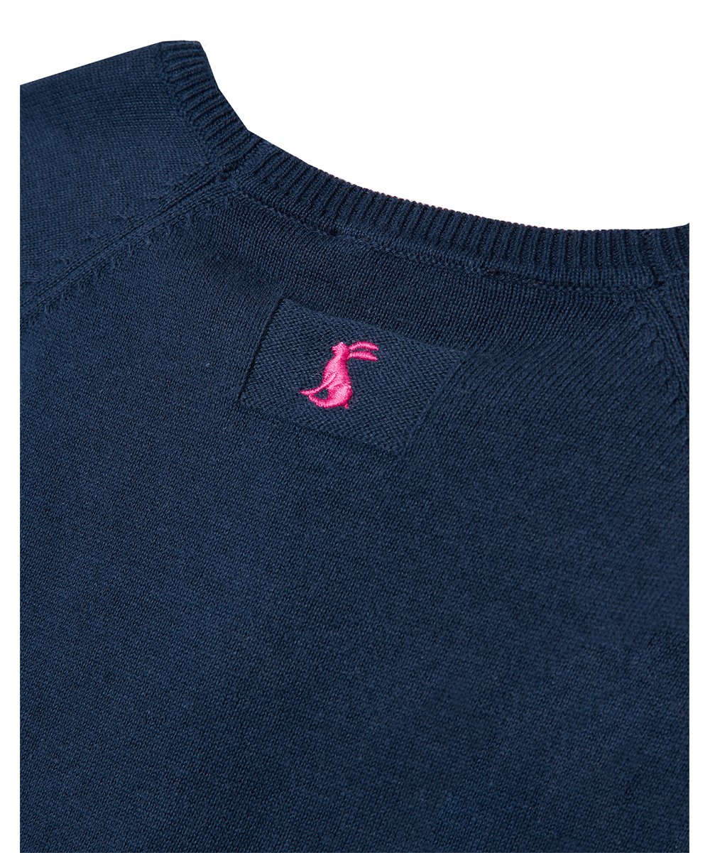 Navy & Goldtone Sequin Star Miranda Sweater - Girls | Joules - Jenni Kidz