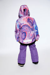 Two Piece Snowsuit Pink Lilac With Geode Print-2