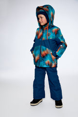 Two Piece Snowsuit In Deep Teal With Water Colour Gradient-0