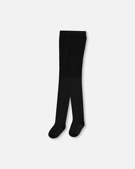 Baby Cable Tights Black | Deux par Deux | Jenni Kidz