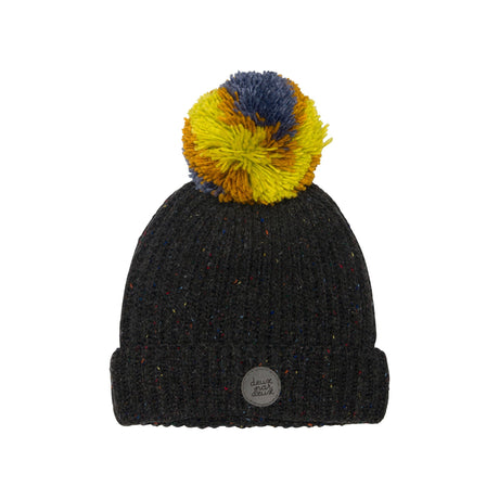 Knit Hat With Pompom Black-0