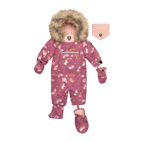 Two Piece Baby Snowsuit With Cat Print-0