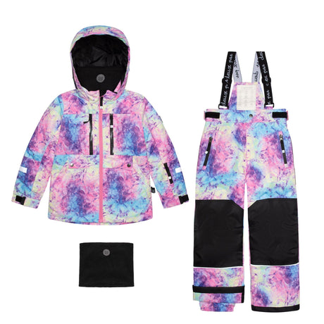 Teknik Two Piece Snowsuit With Frosted Rainbow Print-0