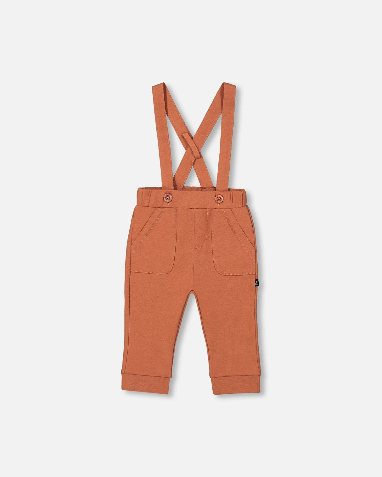 Organic Cotton Printed Onesie And Suspender Pant Set Sage Green Sly Little Fox Print And Mocha-3