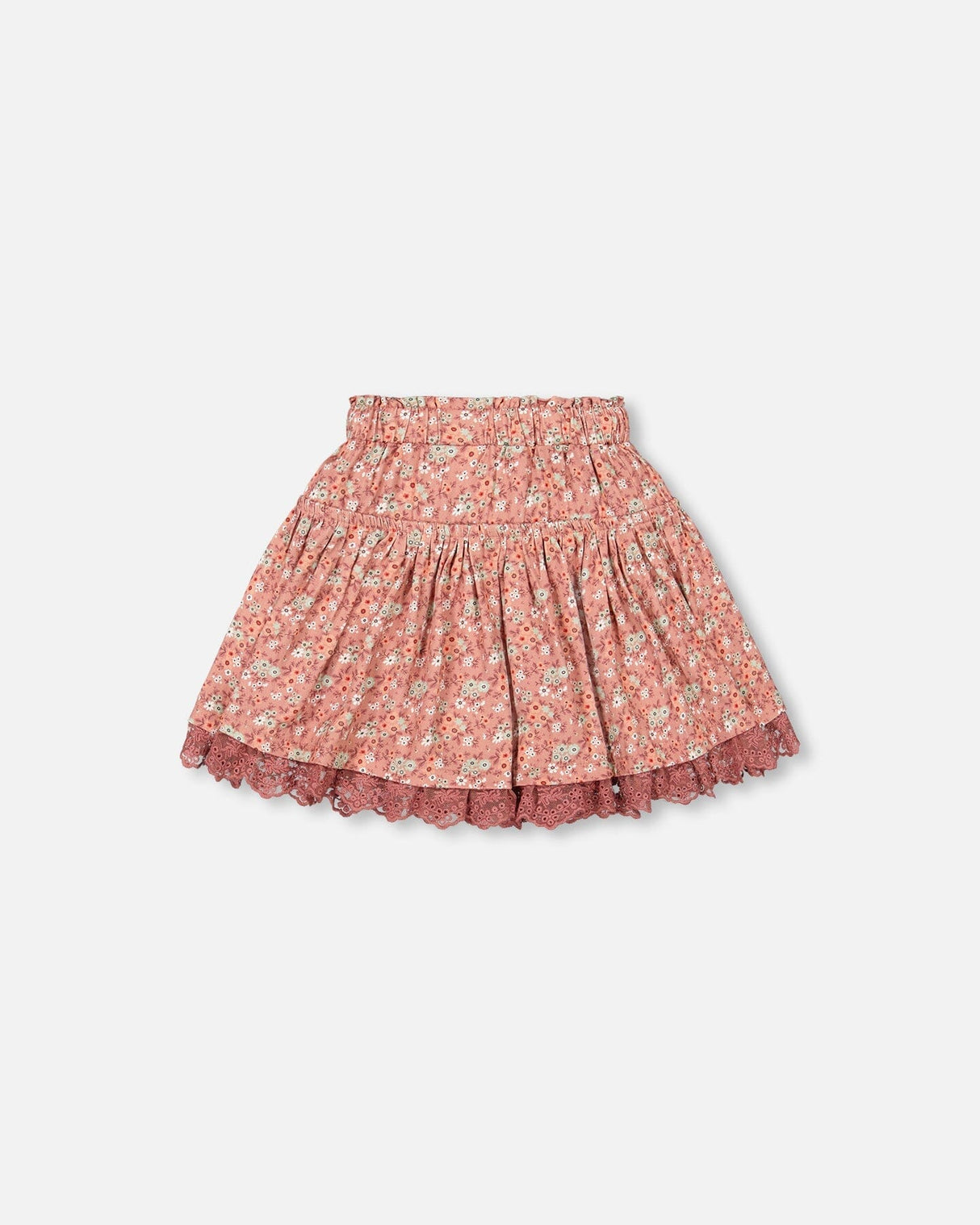 Printed Woven Skirt Dusty Mauve Floral Print-3