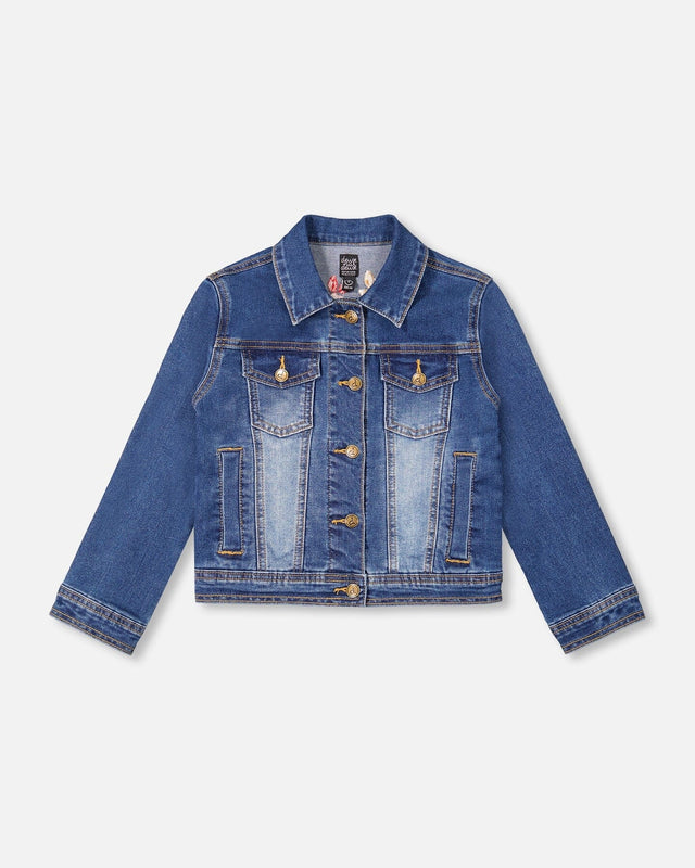 Denim Jacket With Embroidery-0